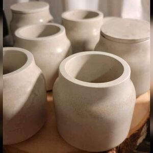 Elegant Cream Ceramic Vases